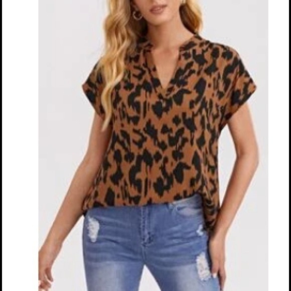 Orange and black loose top size XS - Picture 1 of 7